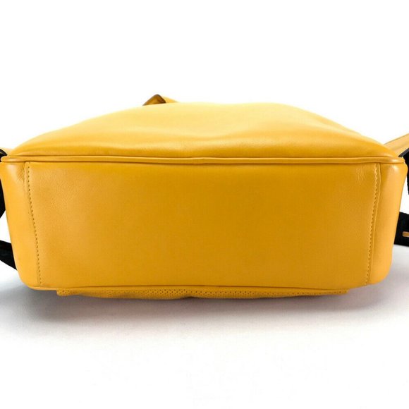 AUTHENTIC A.TESTONI Backpack-Bag yellow Leather - Picture 3 of 8